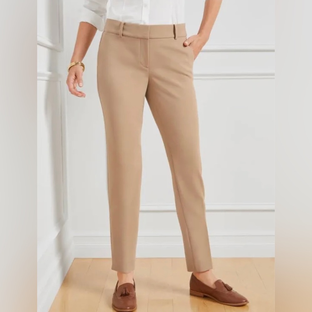 Talbots Hampshire Ankle Pants size 10 tan color